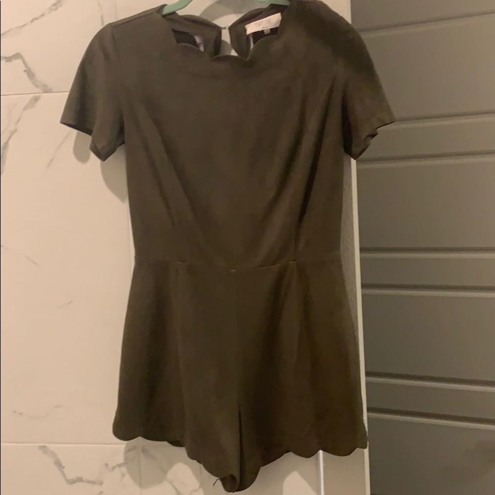 Suede Romper